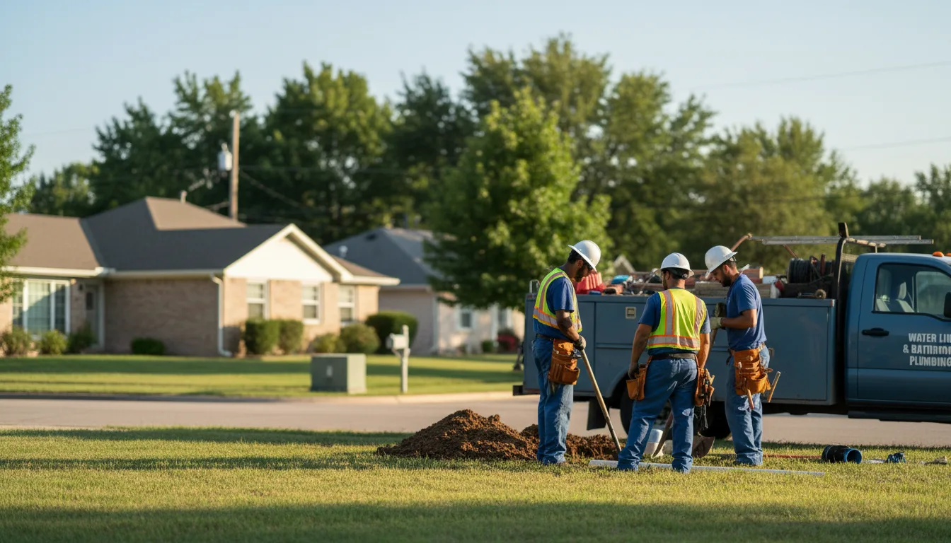 Residential water line and bathroom plumbing service in Steamboat Rock, IA